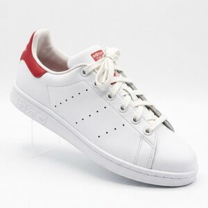Adidas Stan Smith Low-Top Retro Tennis Shoe Cloud White Bold Pink Youth Size 6